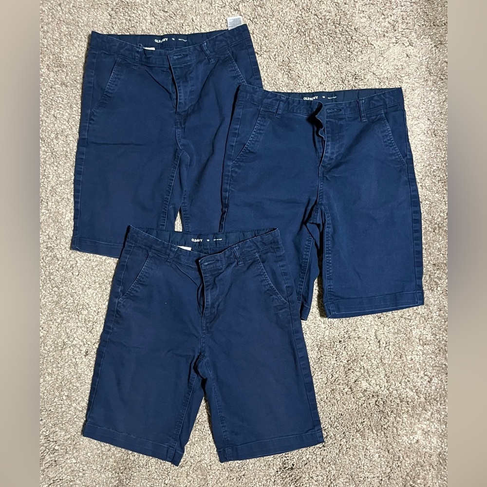 Boys Navy Old Navy School Uniform Shorts, Sz 12
